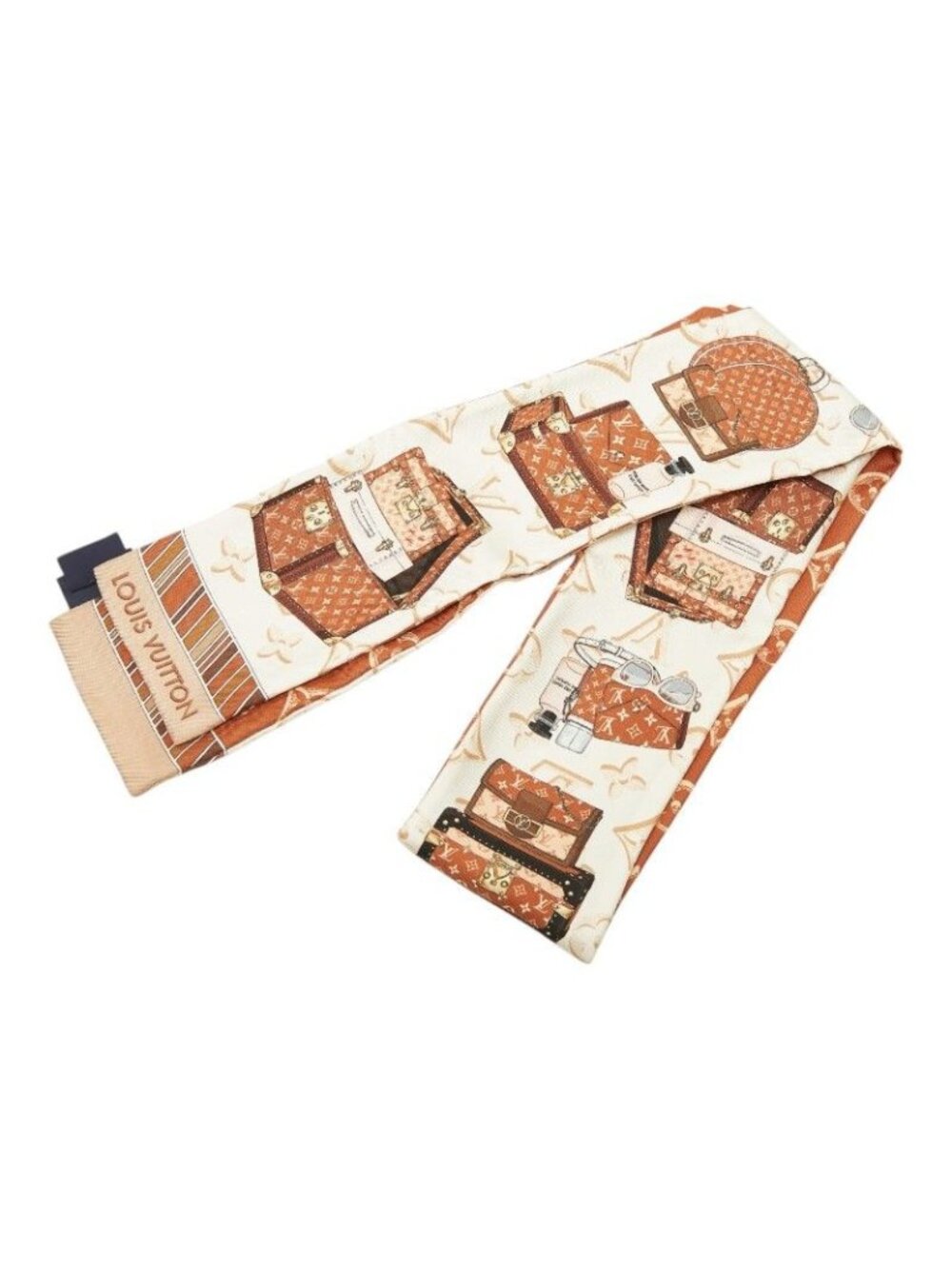 Louis Vuitton Bandeau Fall for You Scarf Brown Multicolor Silk